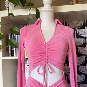 Princess Polly Pink Ruched Blouse